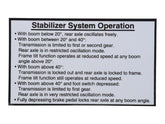 10167808 Decal, Stabilizer System Opera | JLG